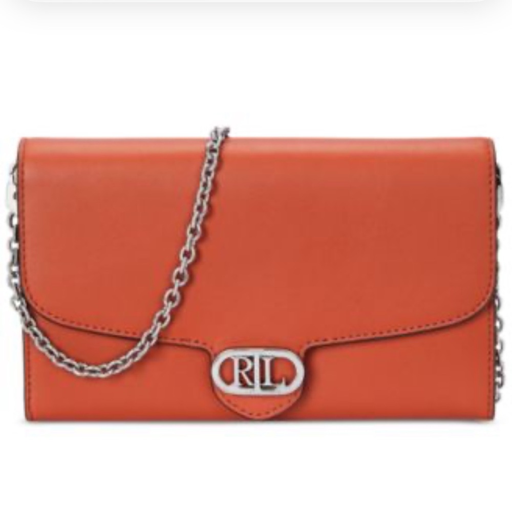 Lauren Ralph Lauren Medium Adair Wallet Crossbody Bag orange